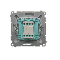 Ovládač zapínací ZVONEK, řazení 1/0, 10AX, 250V~, stříbrná matná metalizované