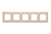 Rámeček 5-násobný Simon 54 Premium, IP20/IP44, krémová KONTAKT SIMON DR5/41
