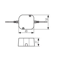 Elektronický napěťový transformátor TRETO C IP67 24V 15W KANLUX 39511