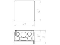 Krabice s minerálním víčkem 107x107x72 mm, pod omítku KAISER 1095-22