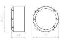 Krabice protipožární pro slabé stěny 0,2-40mm, do dutých stěn KAISER 9461-14