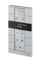 Ovládací prvek Tenton ABB KNX 10nás s termostatem, IAQ, hliníková stříbrná