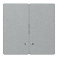 Dvojitá klapka, Merten System M, s průzorem, aluminium, matný plast MEG3420-0460