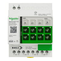 SpaceLogic KNX DALI brána Broadcast Master 4CH/ 32, Secure MTN6725-0005S
