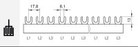 Prop. lišta G-3L-210/16C, vidlička, 3pól., 80A, rozteč 17,8mm Eleman 1000233