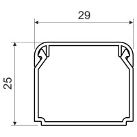 Lišta hranatá 30x25, bílá, 2 m, karton KOPOS LHD 30X25_HD