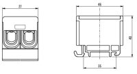 Univerzální svorka UK 35/2 A, 135A, 1pól Eleman 1006606