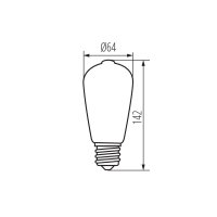 Světelný zdroj LED XLED ST64 7W-WW KANLUX 29637