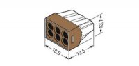 Spojovací krabicová svorka pro plné vodiče 6x 1,5-4 mm2 WAGO 773-606