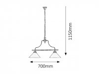 Marian E27 2x 60W IP20 bronz RABALUX 2707