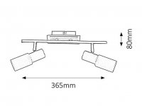 Logan E14 2x 40W IP20 chrom RABALUX 6097