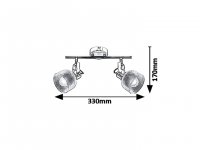 Rabalux 5438 Francis E14 2X MAX 28W IP20