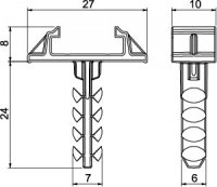 2351650 910 STQS 6x26 Násuvná hmoždinka