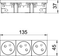 6120700 STD-F3C SWGR3 zásuvka trojnásobn