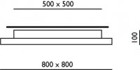 LED 105W/230V, 15240 lm, direct, DIM DAL