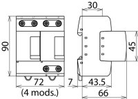 Kombinovaný svodič přepětí DEHNventil M pro jednopólové TN systémy 951200