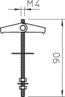 OBO 450 M4x95 G Sklápěcí závěs s pružinou M4x95mm Ocel galv. zinek