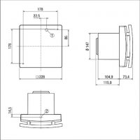 Maico 0084.0085 ECA 150 ipro nástěnný axiální ventilátor DN 150