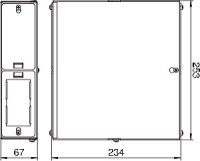 OBO CP45-LG 8A CP45/8, konsolidační bod Modul 45, 253x234x67, Ocel