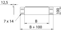 OBO RWEB 1040 FS Redukční úhelník/zakončení pro kabelový žlab 100x400 Ocel