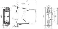 Dehn 952644 Základový díl 1p pro výměnný modul DEHNguard PV 600