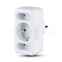 2 Ways Adapter With 2 Euro Socket 10A ,