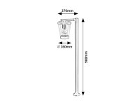 SAVANO antracitová E27 1x 40W IP44 antracit RABALUX 7269