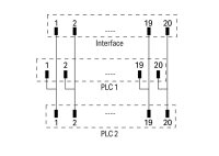 propojovací modul pro systémovou kabeláž, Konektor dle DIN 41651 20pól.