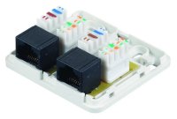 Zásuvka CAT5E UTP 2 x RJ45 na omítku bílá SOLARIX 22162880