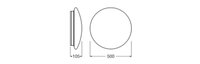 SURFACE CIRCULAR 500 ZIGBEE 42W 830 IP44 LEDVANCE 4099854514739