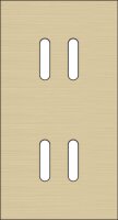 2násobný čelní panel, svislý, NIKO Rocker alu GOLD BRUSHED 227-56852