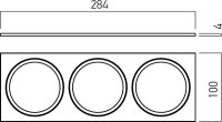 XCLUB FRAME for 3 LED module for CU02 BK