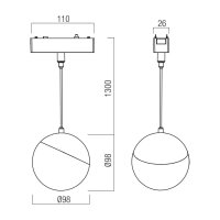 XTINY MAGNETIC SUSP. DECORATIVE GLOBE 6W