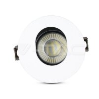 GU10 Fitting White+Black Round, VT-874 V-TAC SKU3161