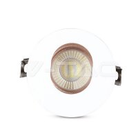 GU10 Fitting White+Rose Gold Round, VT-874 V-TAC SKU3163