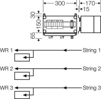 Připojovací skříň FV 3x string, 3x vstup střídače HENSEL MI PV 1133