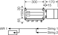 Připojovací skříň FV 2x string, 1x vstup střídače HENSEL MI PV 1121