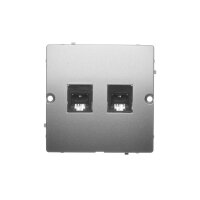 dvojitá telefonní zásuvka RJ11, Satén KONTAKT SIMON BMTF2.02/29