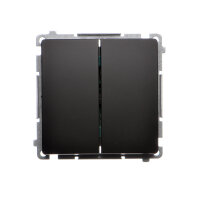 Spínač sériový, řazení 5 (přístroj s krytem) 16AX 250V, černá matná :3015