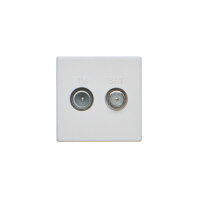 Anténní zásuvka K45 TV-SAT frekvence:5MHz2400MHz 45×45mm čistě bílá K130A/9