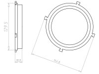 Přední kryt HaloX 100 průměr 100mm pro reproduktor do betonu KAISER 1281-11