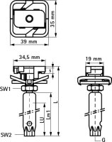 RapidStrut Výkyvný čep M10/L80 WALRAVEN 66530005
