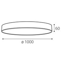 Stropní svítidlo MONO SLIM 100, W ZIGBEE TW 115W 2700K-4000K bílá 1276771ZBTW