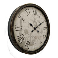 Nástěnné hodiny LIAH černá, římský ciferník, d760 mm GLOBO B992518