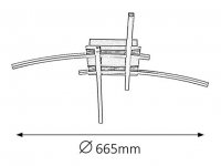 Alexis LED 24W IP20 chrom RABALUX 2503