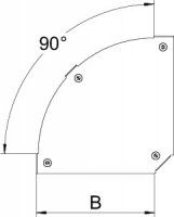 7138600 DFBM 90 500 A4 Víko oblouku 90°