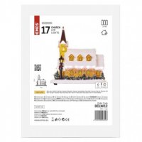 LED zasněžený vánoční kostel, 26 cm, 3x AA, vnitřní, teplá bílá EMOS DCLW12