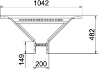 OBO LAA 620 R3 FT Odbočný díl pro kabelový žebřík 60x200 Ocel žár.zinek