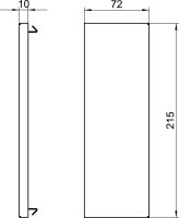 OBO GS-E70210RW Koncový díl, pro kanál Rapid 80, 70x210mm, čistě bílá Ocel