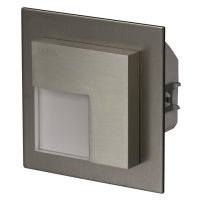 Světlo LED TIMO s RF přijímačem pod omítku 230V~ IP20 NEREZOVÁ OCEL NEUTR. BÍLÁ